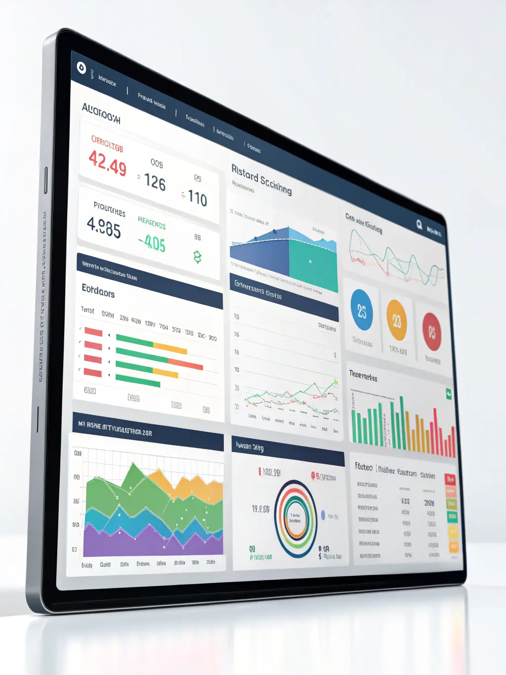 A digital dashboard showcasing real-time analytics and performance metrics.